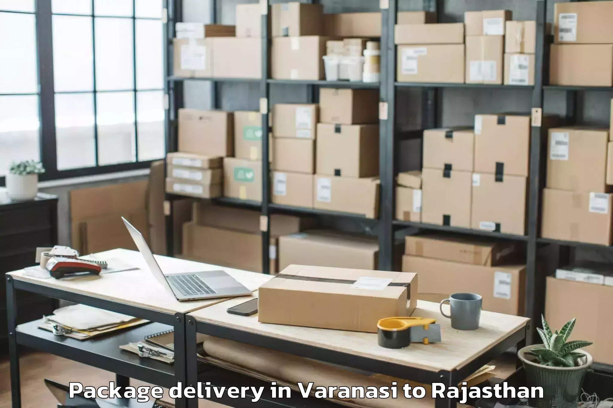 Professional Varanasi to Khandela Sikar Package Delivery